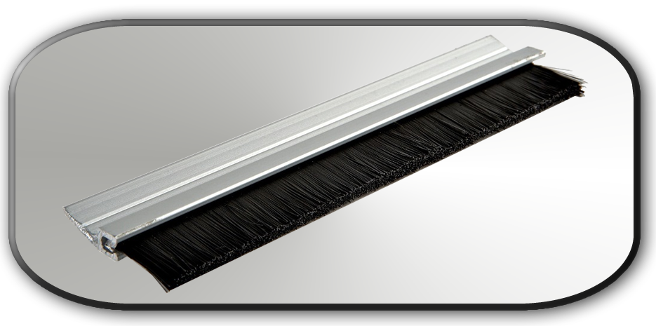 Black Nylon Brush in Angled Aluminum Holder