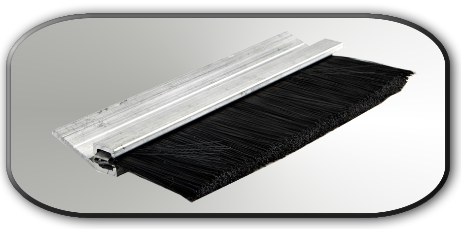 Black Nylon Brush in Angled Aluminum Holder