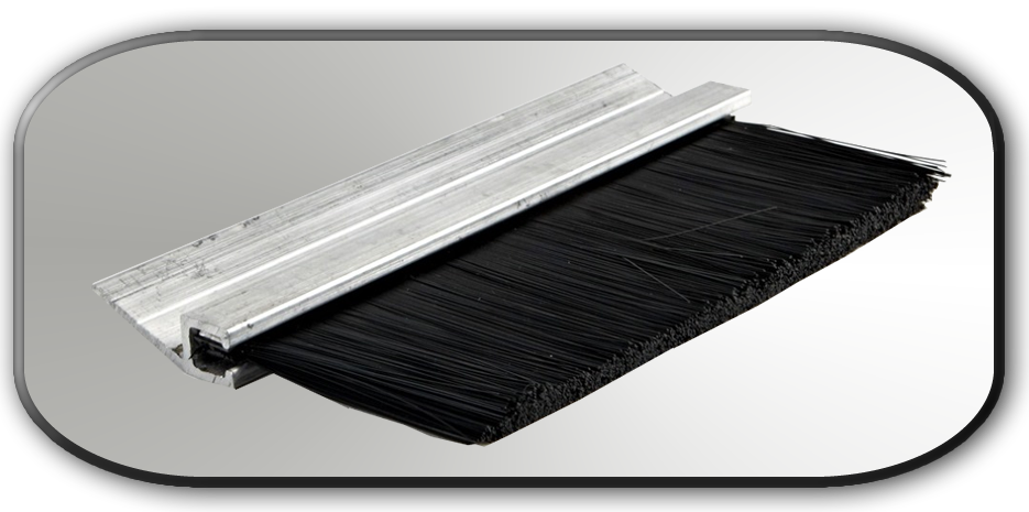 Black Nylon Brush in Angled Aluminum Holder