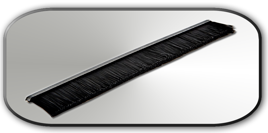 Black Nylon Brush 3/16" Backing