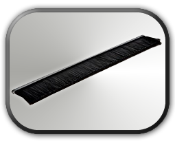 Black Nylon Brush 3/16" Backing
