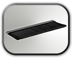 Black Nylon Brush 1/4" Backing