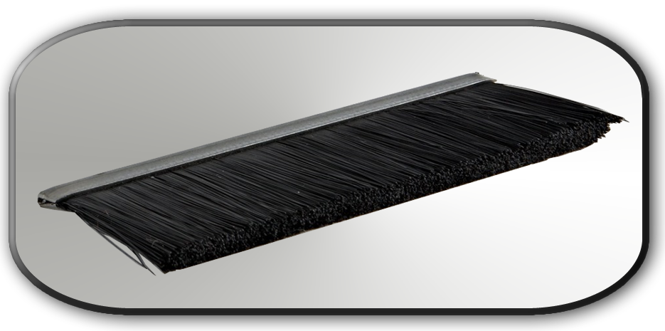 Black Nylon Brush 1/4" Backing
