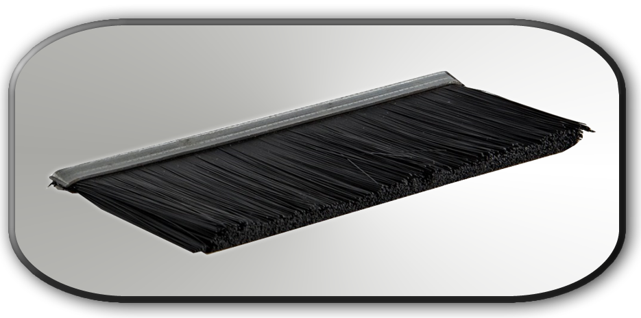 Black Nylon Brush 1/4" Backing